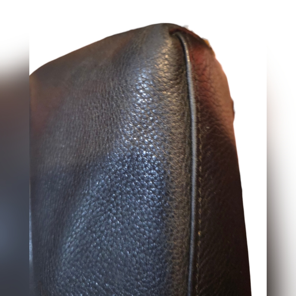 Plinio Visonà Classic Pebbled Leather Tote Featuring Tortoise-shell Satchel Bag - Picture 10 of 15